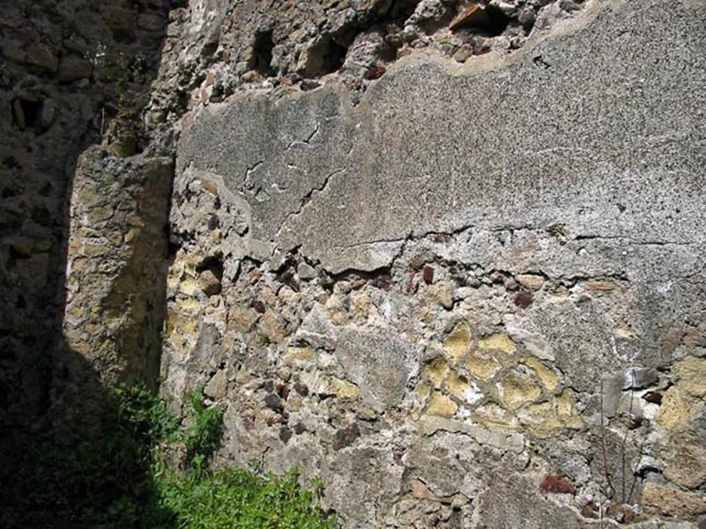 V.27, Herculaneum. May 2003. Looking towards south-west corner of rear room, and west wall. 
Photo courtesy of Nicolas Monteix.